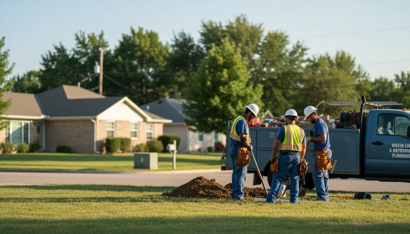 Residential water line and bathroom plumbing service in Norwalk, IA